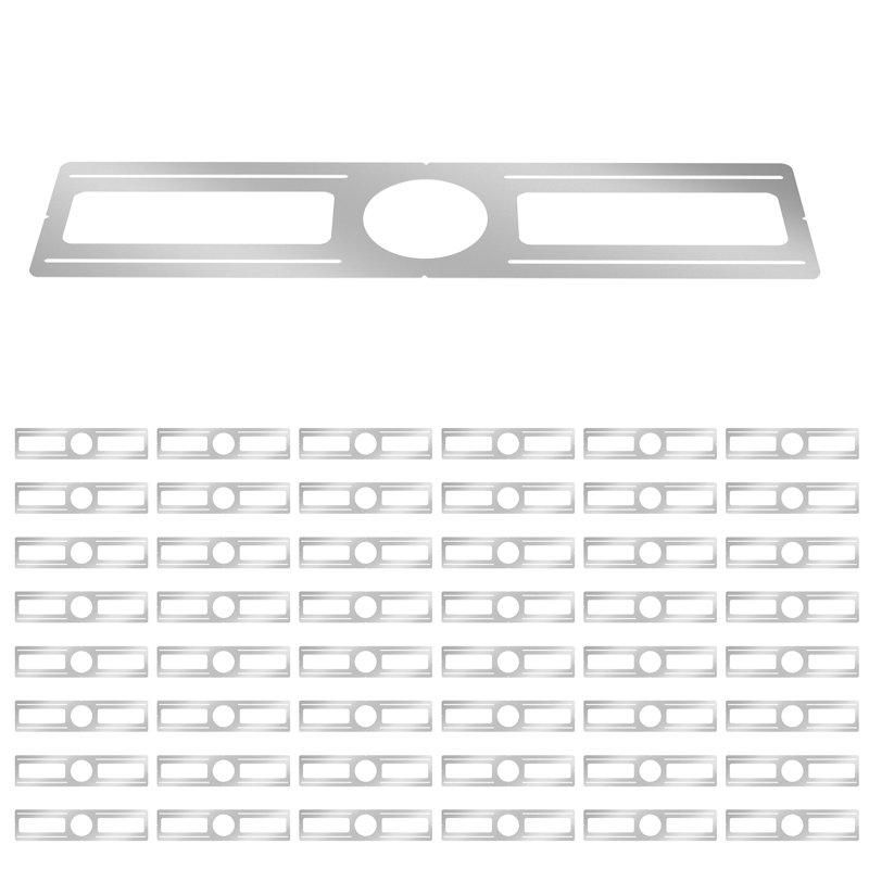 Ensemble de 48 plaques de montage de nouvelle construction, 4 po, ensembles de boîtiers d'éclairage encastrés à DEL, support brut en acier plat pour barre d'éclairage à DEL, plaque de boîtier d'éclairage encastré peu profond