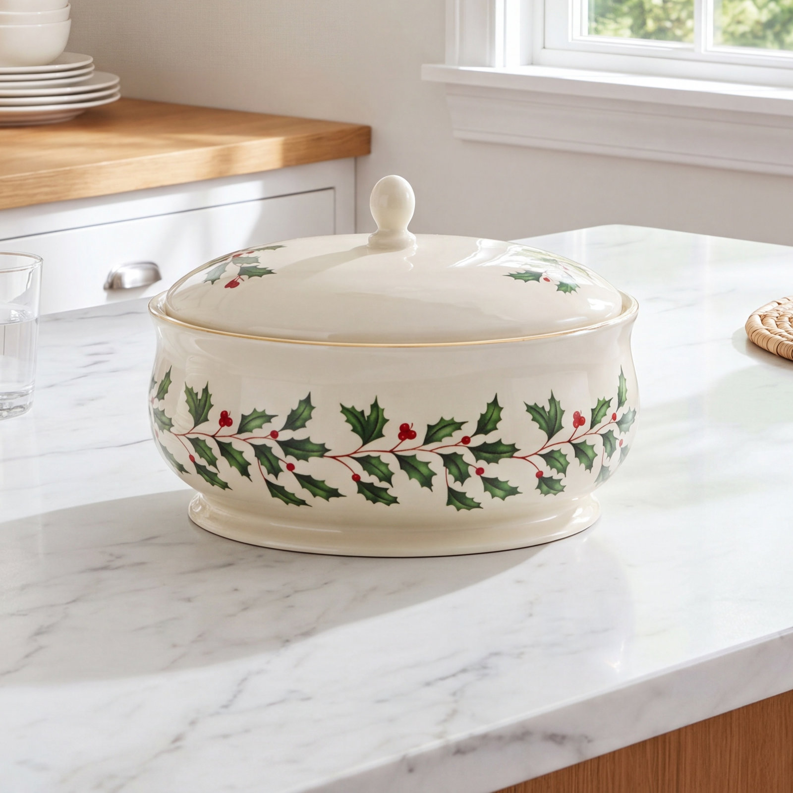 Holiday Porcelain Serving Dish