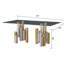 6 - Person Glass Top Four Leg Dining Set