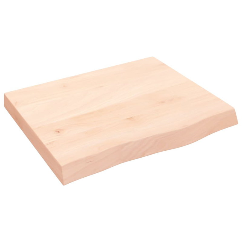 Table Top Solid Wood Oak, Natural, 50cm H x 60cm W x 6cm D