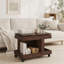 Petite table basse avec roulettes, table d'appoint multifonctionnelle rotative à 360 °, table de bout roulante avec compartiment de rangement, table de chevet mobile pour le salon, la chambre et le mobilier de maison-130829416