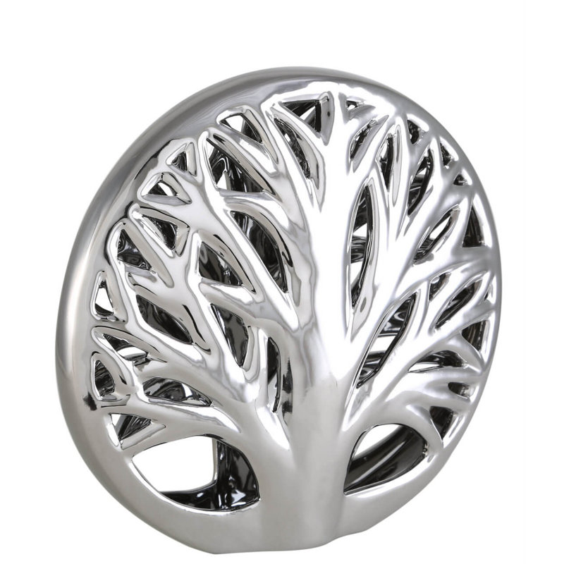 Berkshire Modern Design Tree Ornament Sculpture for Home Décor, Ceramic Self Standing Decoration, 31cm H x 32.5cm W x 13cm D