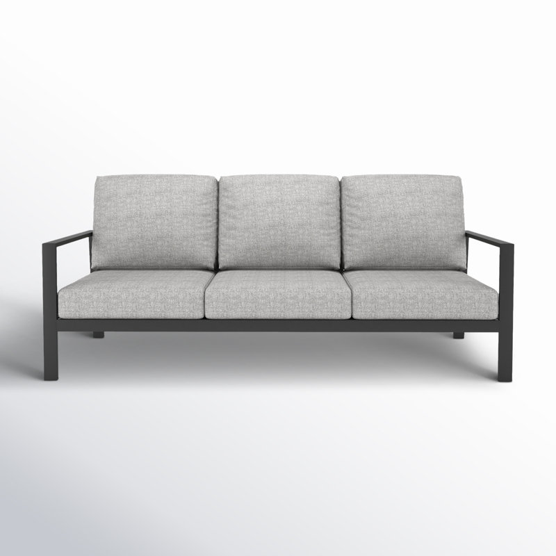 Townsend Sofa Seating Group with Sunbrella® Cushions, Canvas Granite Sunbrella® Canvas, Mahogany