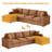 3 - Piece Corduroy Upholstered L-Shaped Sectional-438699076