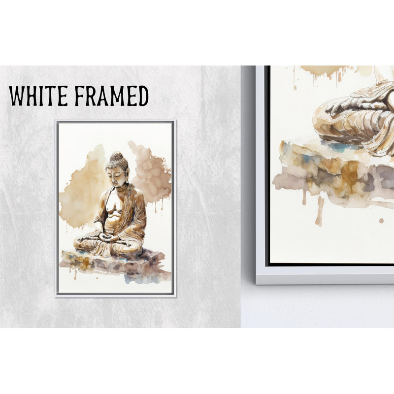 Impression sur toile de Bouddha: décor de chambre de méditation sereine, art moderne, 1P, 114,2 po H x 63,1 po l