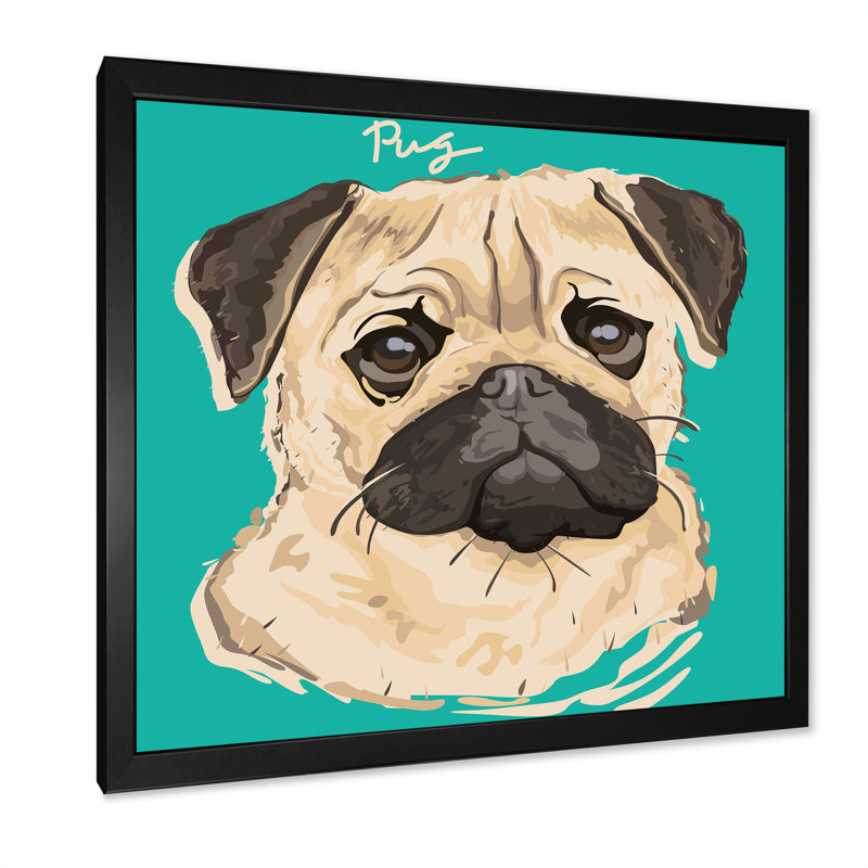 Caricature de dessin animé - reproduction de cadre photo sur toile, H 16 po x l 16 po x P 1 po, Cadre photo noir