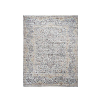 11'8" x 15'3" New Hand Knotted Green Wool & Silk Rectangle Oriental Rug - MOA10287993