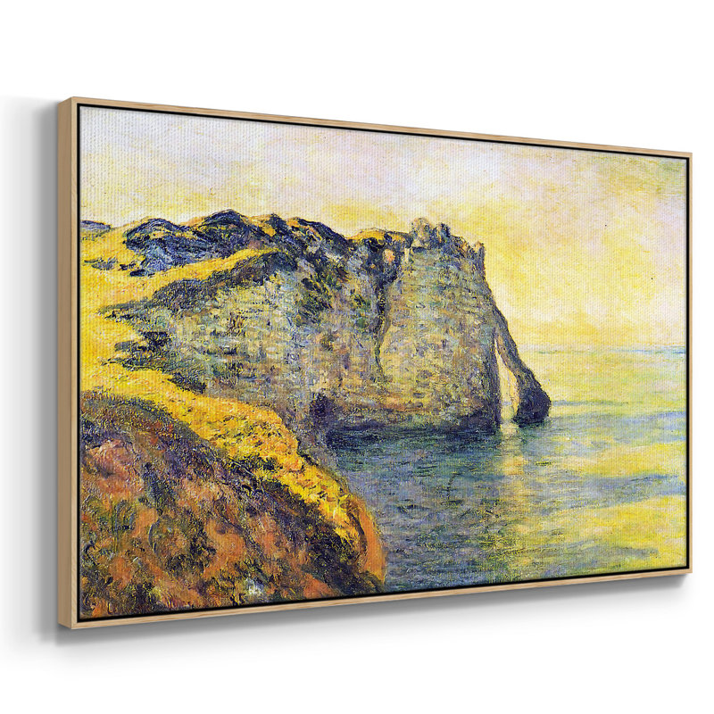 Falaises de la porte d'Aval, 1885, reproduction d'art sur toile, Naturel, H 27 po x l 41 po x P 2 po