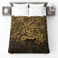 Couvre-lit matelassé à motif floral doré-127459124