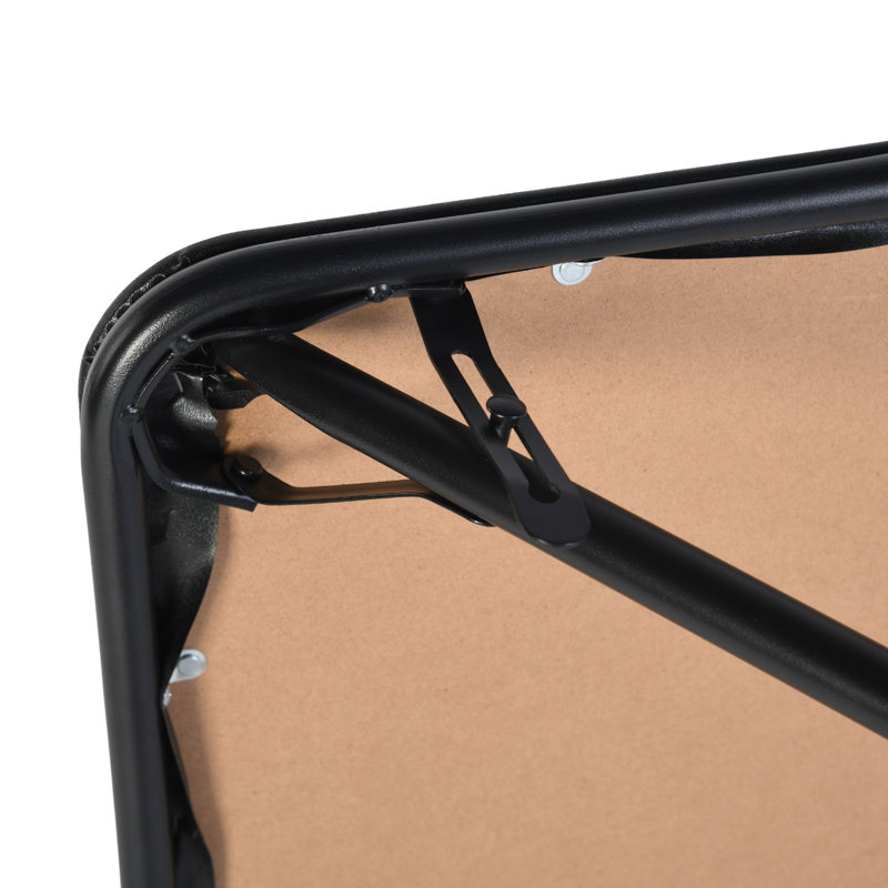 Northboro 86cm Square Folding Table, Black