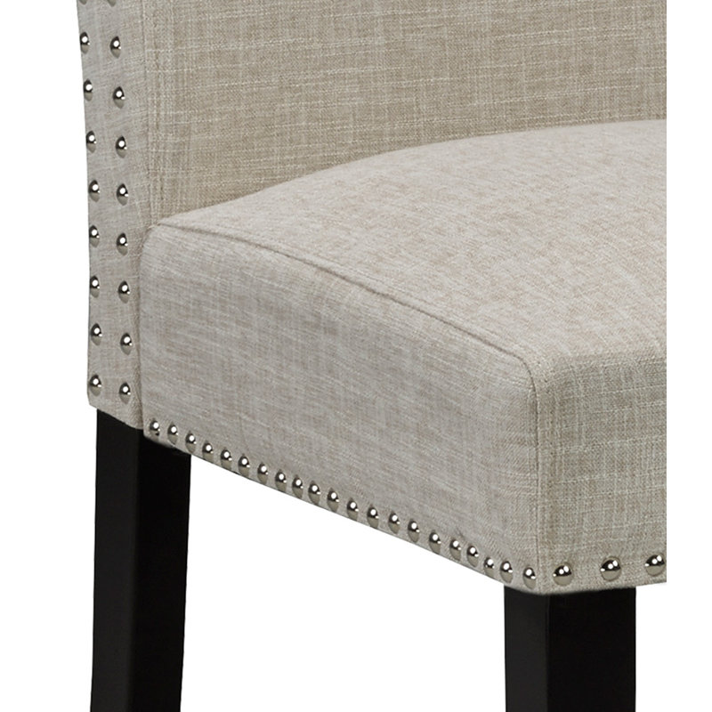 17'' H Linen Upholstered Side Chair, Beige