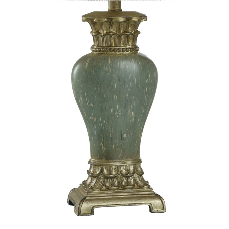 Fullilove 30" Table Lamp, Aged Sage, Off-White