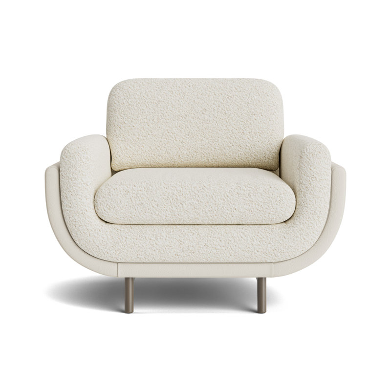 Regatta Chair, Berber - Cream/Greenwich Leather - Cream, Driftwood