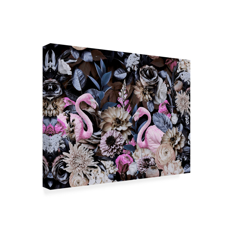 «Flamingo Garden No3 On Canvas» par Andrea Haase, reproduction, H 18 po x l 24 po x P 2 po