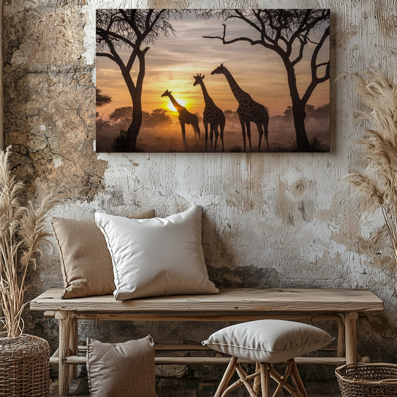Toile dans une scène de crépuscule tranquille, H 9 po x l 12 po