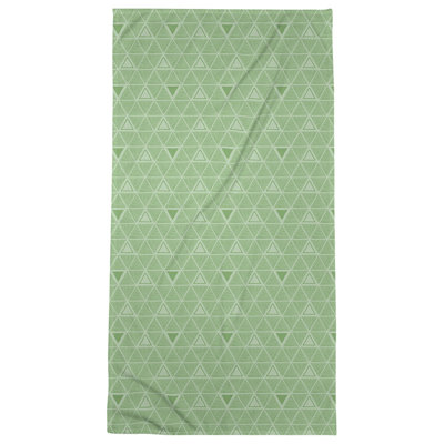 Serviette de plage classique à motif de triangles dessinés à la main