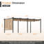 Pergola en aluminium avec auvent Aoodor-97922609-86865223