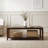 Contemporary Walnut Coffee Table with Open Shelf & Rounded Corners