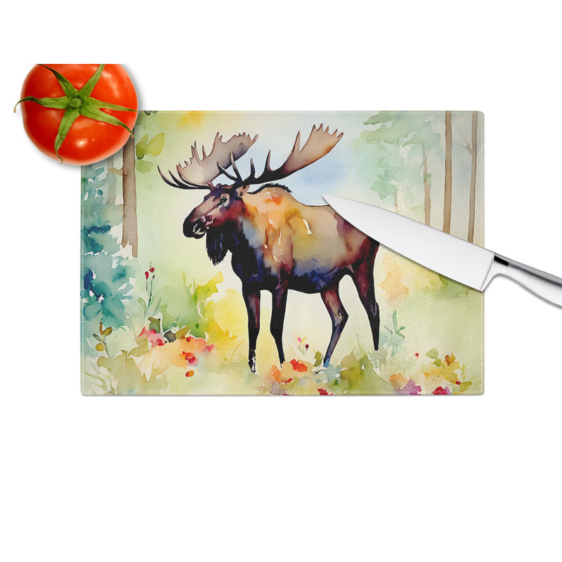 Moose Glass Cutting Board Large