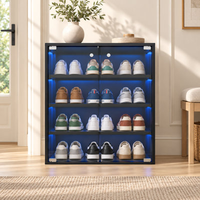 Stackable LED Shoe Storage Box