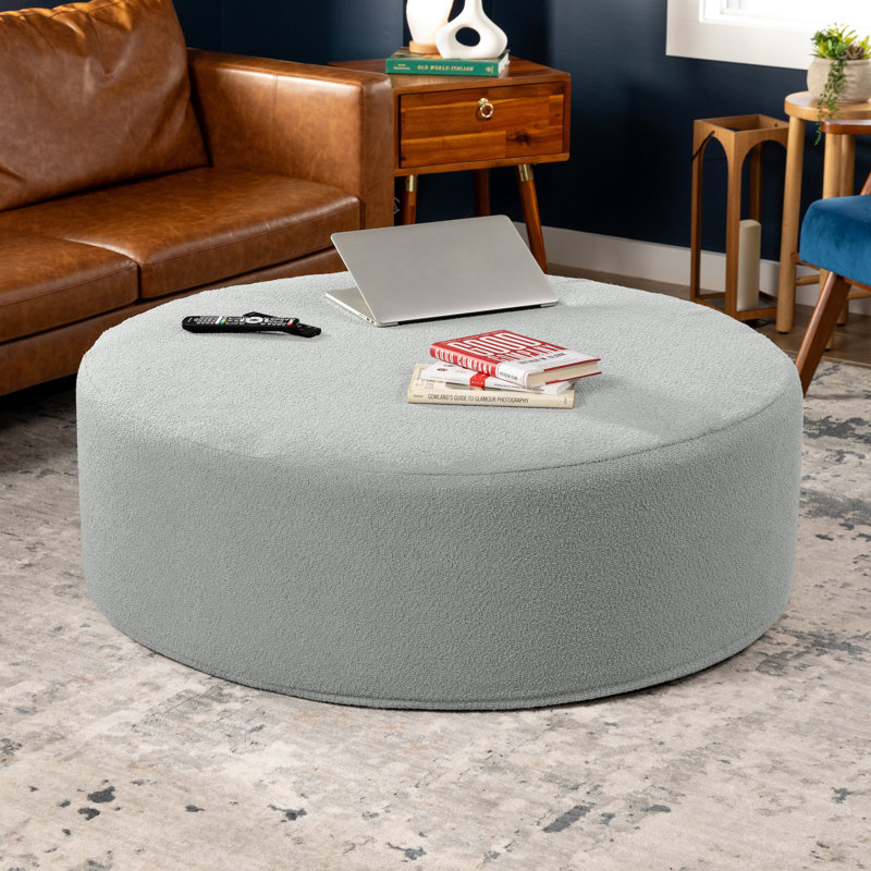 Repose-pieds avec repose-pieds Natacia, Argent, H 16 po x l 36 po x P 36 po