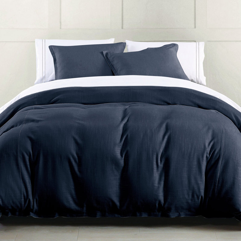 Housse de couette 1 pièce Hera, Housse de couette pour lit simple, Bleu marine