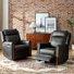 Regazzi Top Grain Leather Swivel Power Recliner