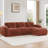 110.7" Upholstered L-Shaped Boneless Sectional With Ottoman-1817936870