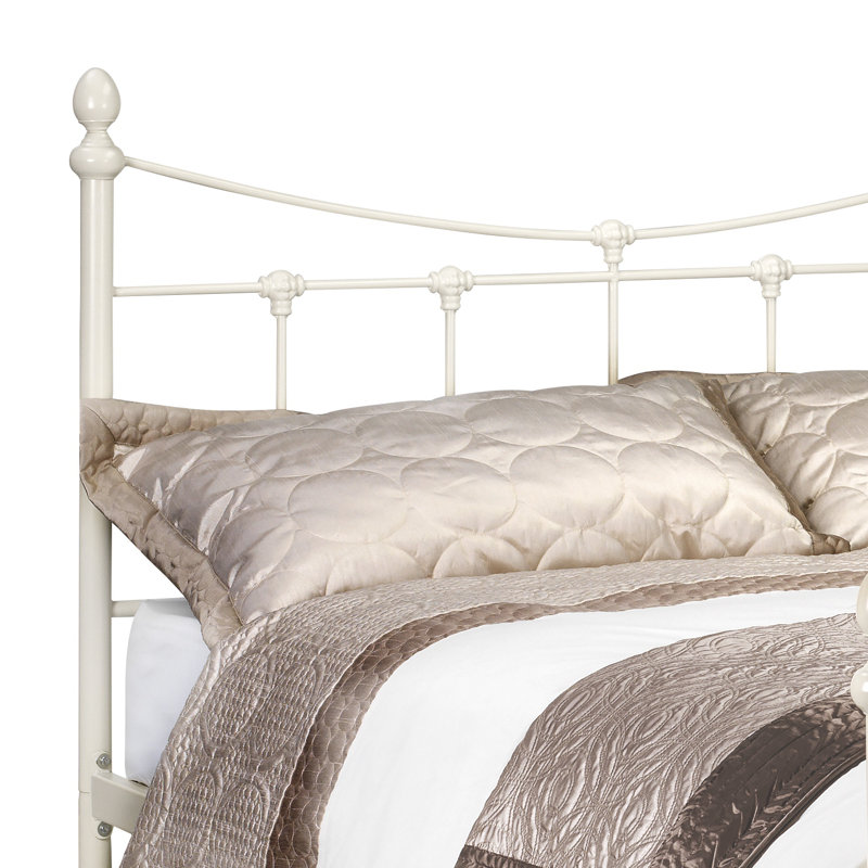 Marienville Open-Frame Bed, Kingsize (5'), Stone White, No Mattress
