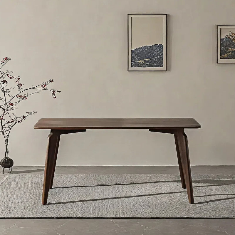 Table de salle à manger simple en bois massif Nordic, H 29,52 po x L 62,99 po x l 31,49 po
