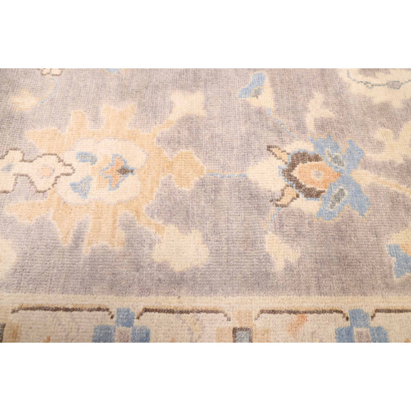 Tapis moderne gris Oushak 9 pi 6 po x 13 pi 3 po