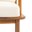 Fauteuil club en acacia avec coussin crème
