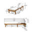 Chaise longue Summerland - filet blanc-430657716-430657715