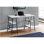 Bureau d'ordinateur, bureau personnel, ordinateur portable, tablettes de rangement, L 48 po, travail, stratifié aspect marbre blanc, métal noir, contemporain, moderne