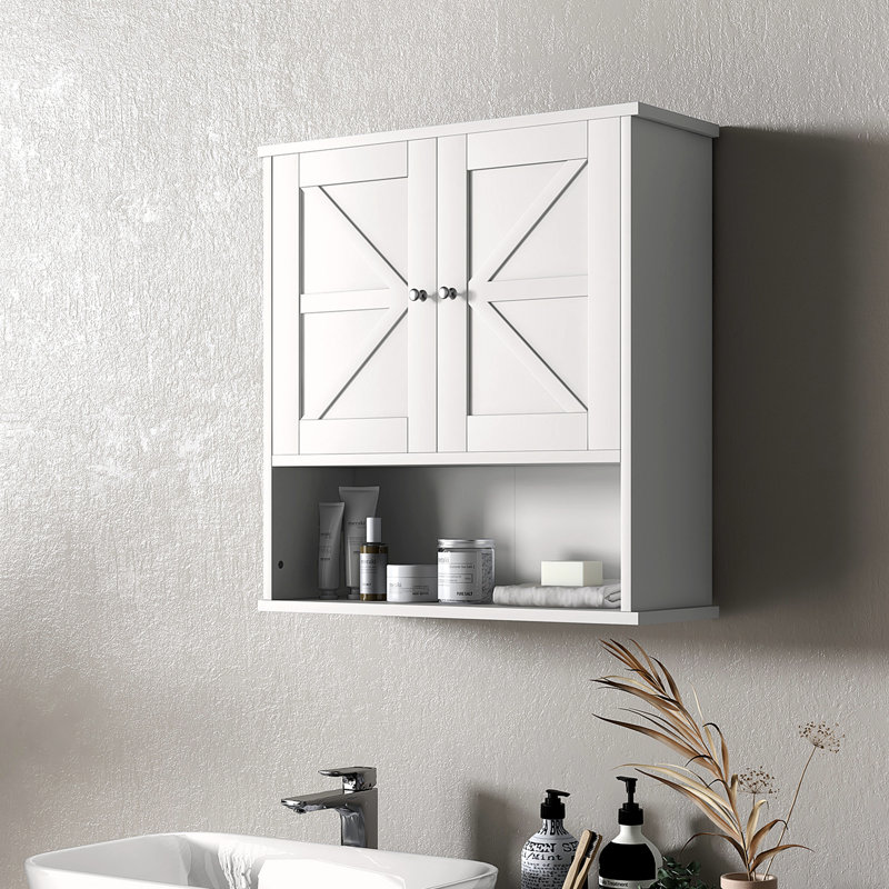 Rangement pour salle de bain Muselare, Blanc