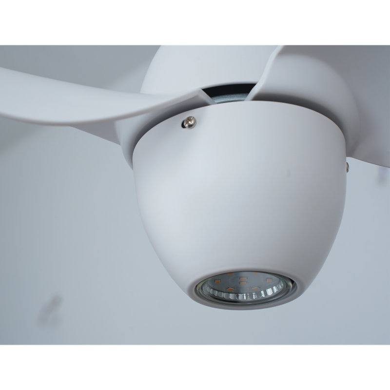Petit ventilateur de plafond 18 "avec lumière et télécommande pour chambre d'enfant, Blanc, Blanc
