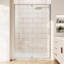 Porte de douche pivotante avec cadre en verre trempé transparent de 44 po à l 48 po x H 71 po-131514551