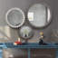 Miroir décoratif en bois en forme de pignon décoratif en forme de patchwork avec de grands miroirs individuellement