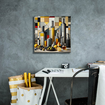 'Cubist Still Life' by Rey Klimt Canvas Wall Art, 18" x 18"