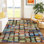 Tapis abstrait lavable à la machine intérieur / extérieur ACN2349