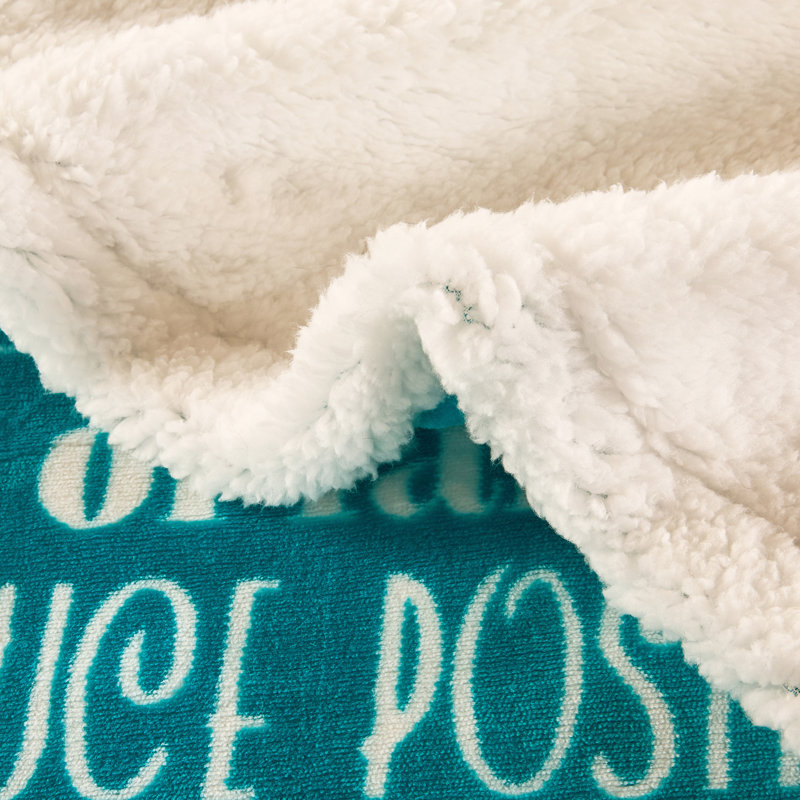 Teal Reversible Fleece and Sherpa Electric Throw Blanket