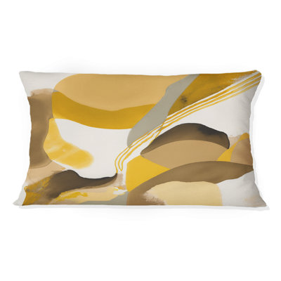Coussin Mustard Yellow Retro II - Abstract