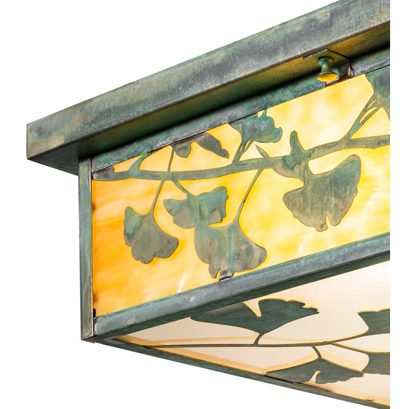20" Square Hyde Park Ginkgo Flushmount