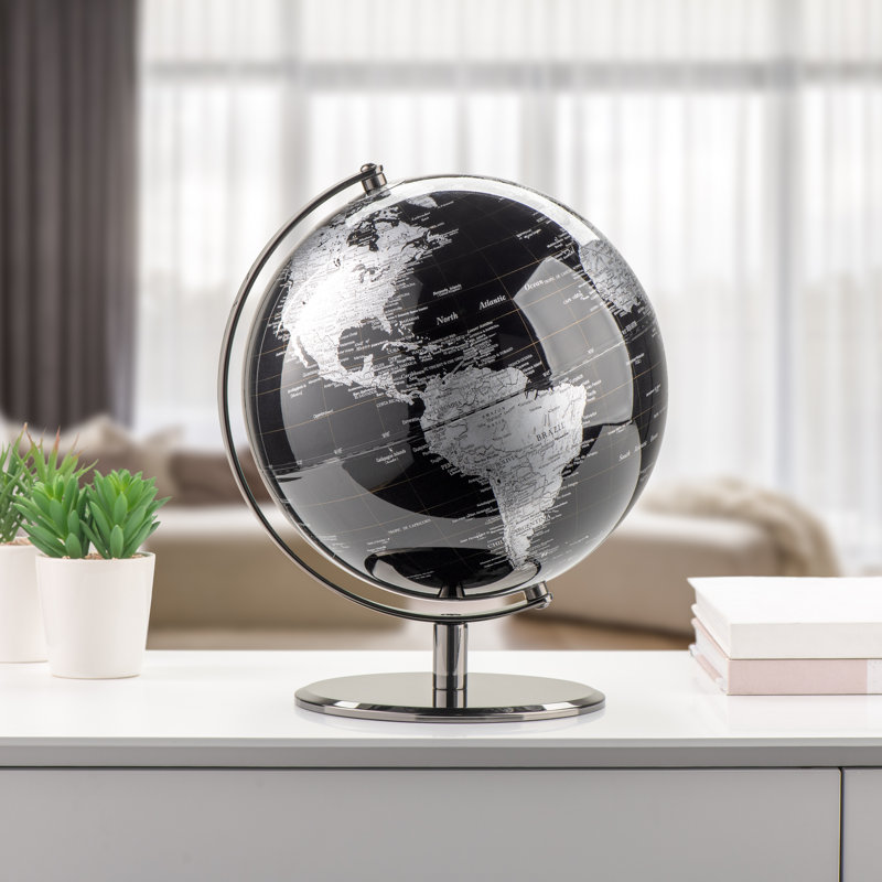 Vicksburg Desktop World Globe, Black