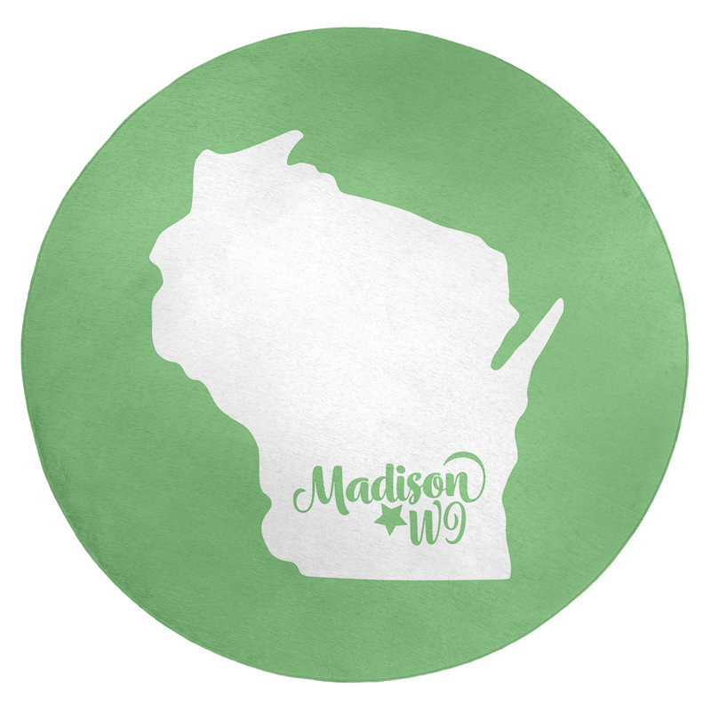 Tapis de poly-chenille de wisconsin madison
