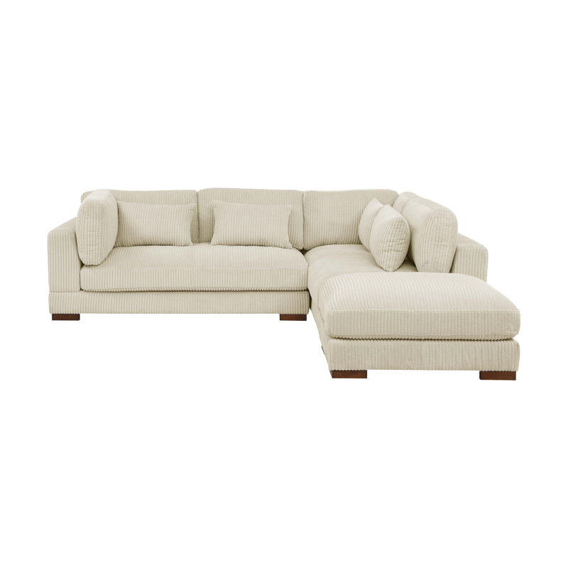 Beeston 3-Piece Corduroy Sectional Sofa