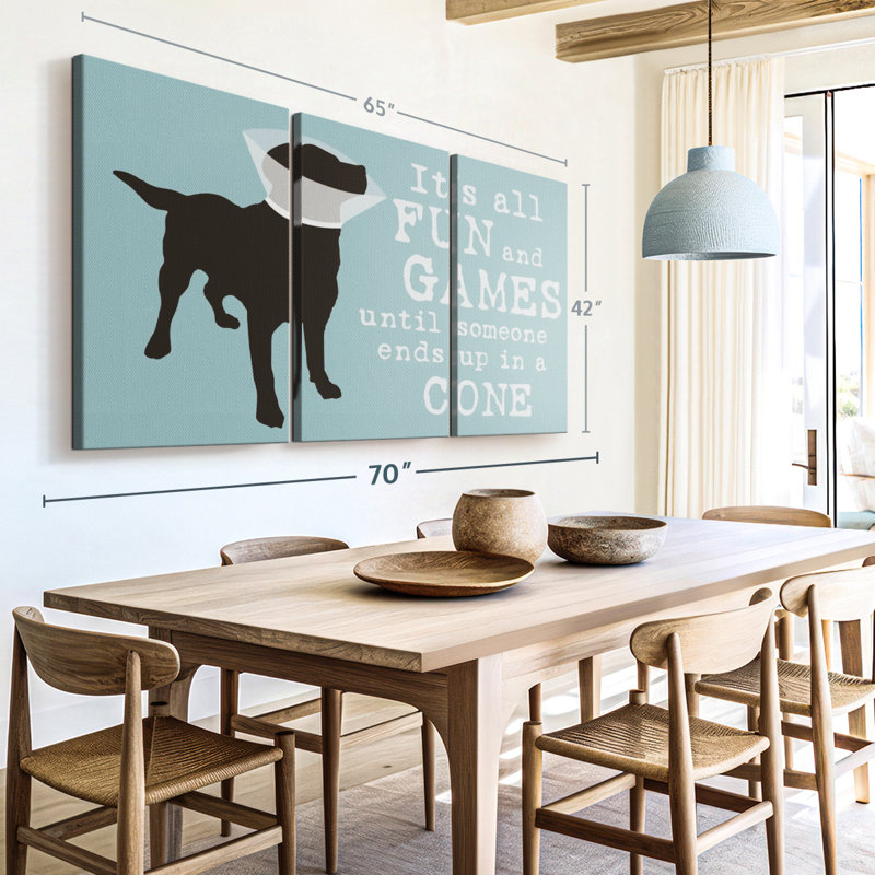 «Dog Cone» sur toile, H 42 po x l 65 po x P 1,25 po