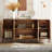 61" Wooden Accent Cabinet With 4 Doors, Modern Credenza Storage Cabinet With Minimalist Reeded Design For Living Room, Kitchen, Dining Room, Hallway-1906909700