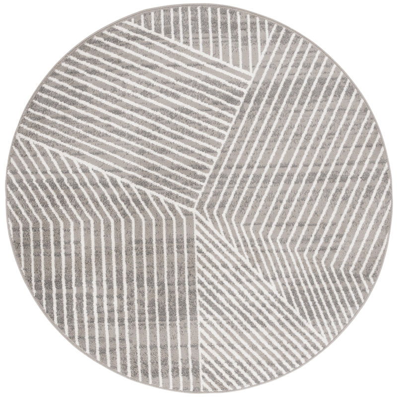 Ibrahima Performance Geometric Rug, Round 6'7"