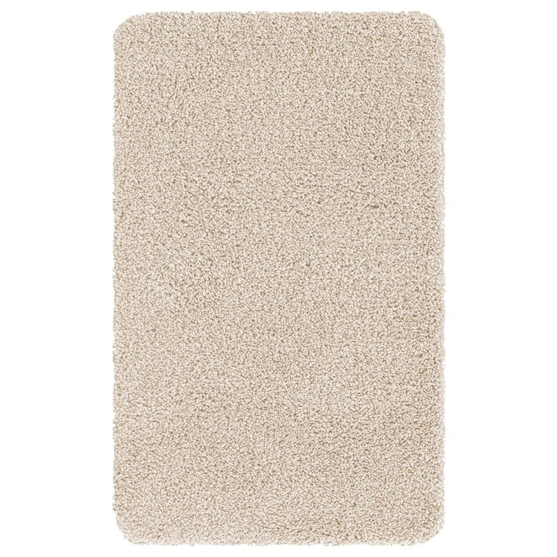 Polypropylene Plastic Non-Slip Bath Mat, Beige, Single - 80cm L x 50cm W